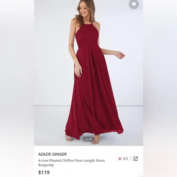 Azazie | Dresses | Azazie Burgundy Bridesmaid Dress | Poshmark